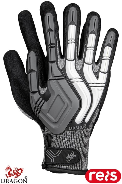 RĘKAWICE OCHRONNE ROBOTIC DO PRAC Z EKRANAMI DOTYKOWYMI SZARO-BIAŁE