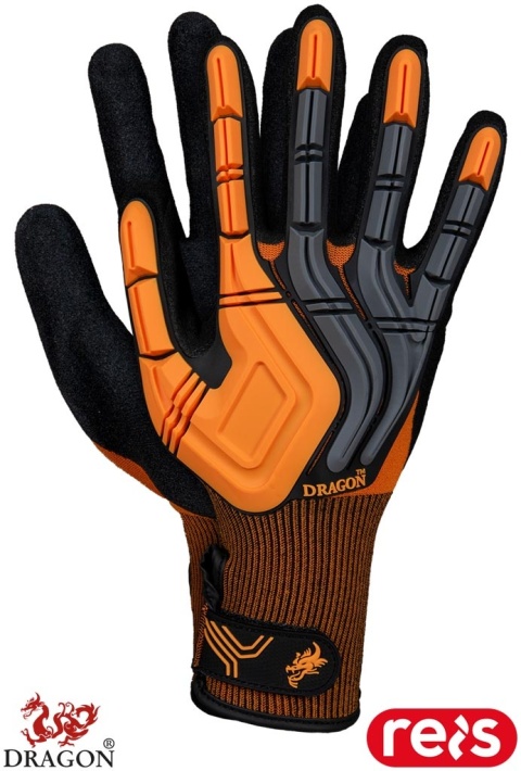 RĘKAWICE OCHRONNE ROBOTIC DO PRAC Z EKRANAMI DOTYKOWYMI POMARAŃCZOWE