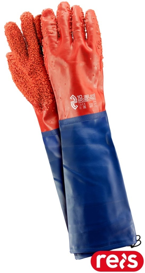 RĘKAWICE OCHRONNE RPCV60-FISH BAWEŁNIANE POWLEKANE PCV,