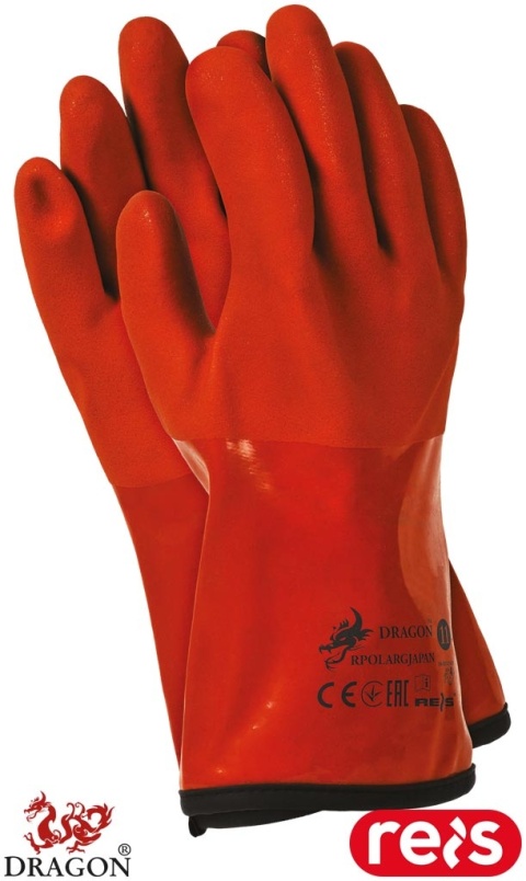 RĘKAWICE OCHRONNE RPOLARGJAPAN OCIEPLANE POLAREM POWLEKANE PCV