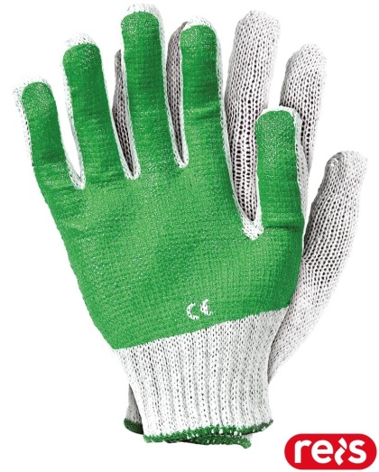 RĘKAWICE OCHRONNE RR POWLEKANE PCV ZIELONE 10PAR