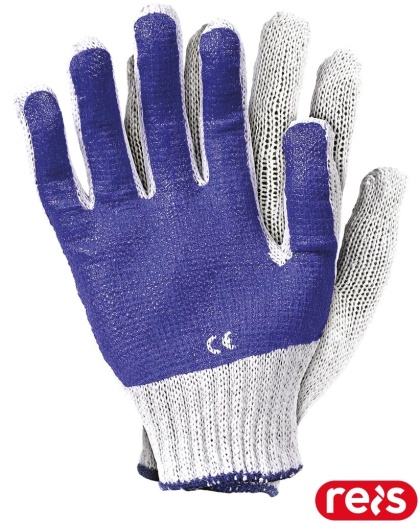 RĘKAWICE OCHRONNE RR POWLEKANE PCV NIEBIESKIE 10par