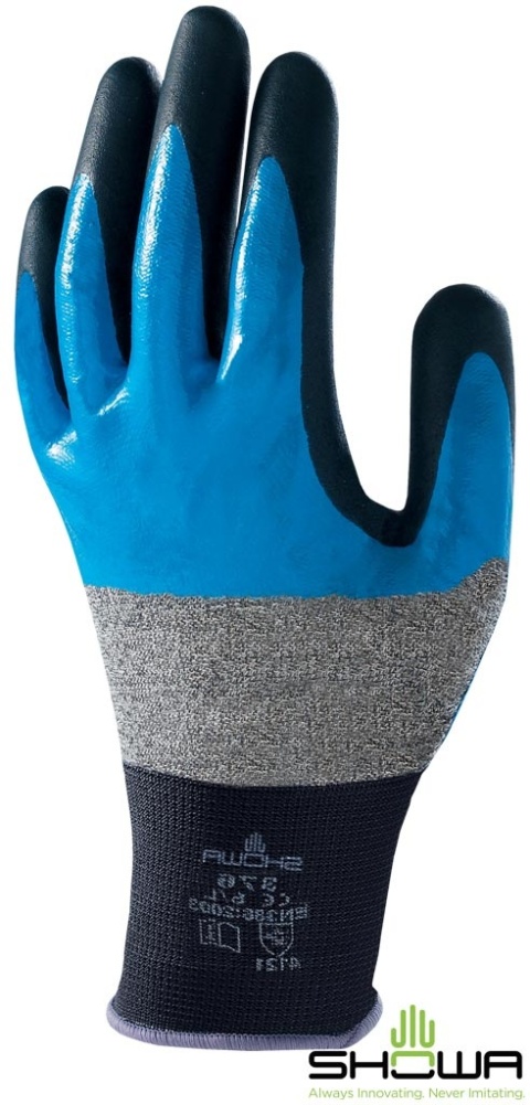 RĘKAWICE OCHRONNE SHOWA 376R PIANKA NITRYLOWA 10par