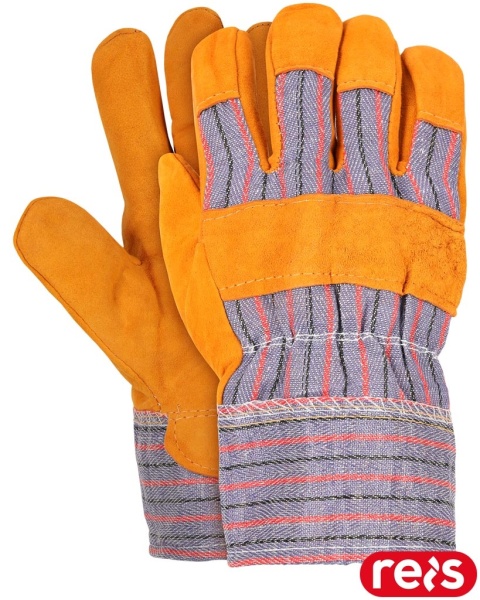 RĘKAWICE OCHRONNE RSO OCIEPLANE WZMACNIANE SKÓRĄ BYDLĘCĄ