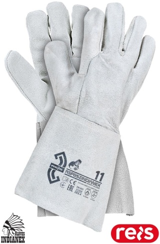 RĘKAWICE OCHRONNE RSPBSZINDIANEX SPAWALNICZE SKÓRA BYDLĘCA DWOINA