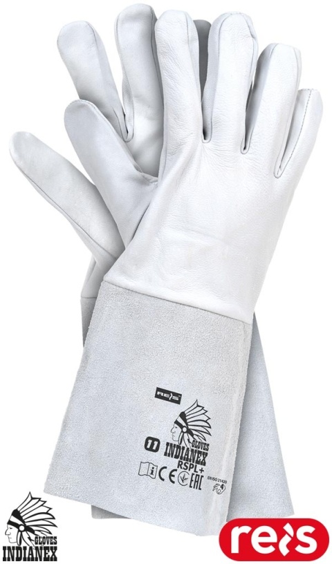 RĘKAWICE OCHRONNE RSPL+ SPAWALNICZE SKÓRA BYDLĘCA DWOINA I KOZIA LICO