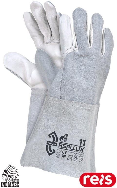 RĘKAWICE OCHRONNE RSPLLUX SPAWALNICZE SKÓRA BYDLĘCA DWOINA I LICO