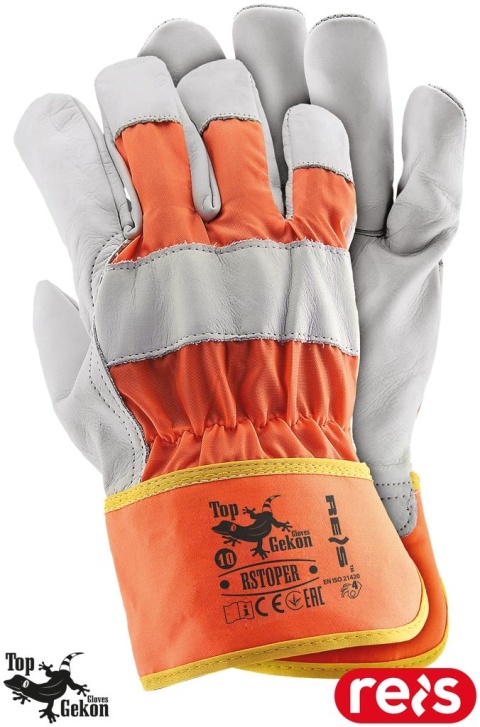 RĘKAWICE OCHRONNE RSTOPER SKÓRA BYDLĘCA LICOWA