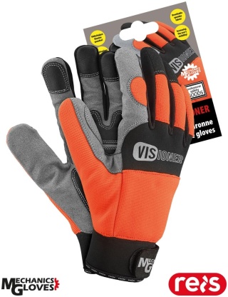 RĘKAWICE OCHRONNE VISIONER SPANDEX WZMOCNIONE PCV, DLA MECHANIKÓW
