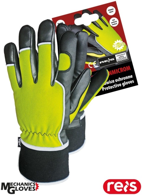 RĘKAWICE OCHRONNE OCIEPLANE WINMICROM FLUO, DLA MECHANIKÓW