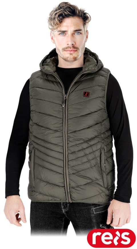 BEZRĘKAWNIK OCHRONNY OCIEPLANY PALASO PIKOWANY ZIELONY