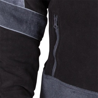 BLUZA OCHRONNA OCIEPLANA Z POLARU POLAREX PIKOWANA PODSZEWKA CZARNO-SZARY