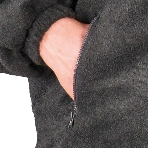 BLUZA OCHRONNA OCIEPLANA Z POLARU POLAREX PIKOWANA PODSZEWKA CZARNO-SZARY