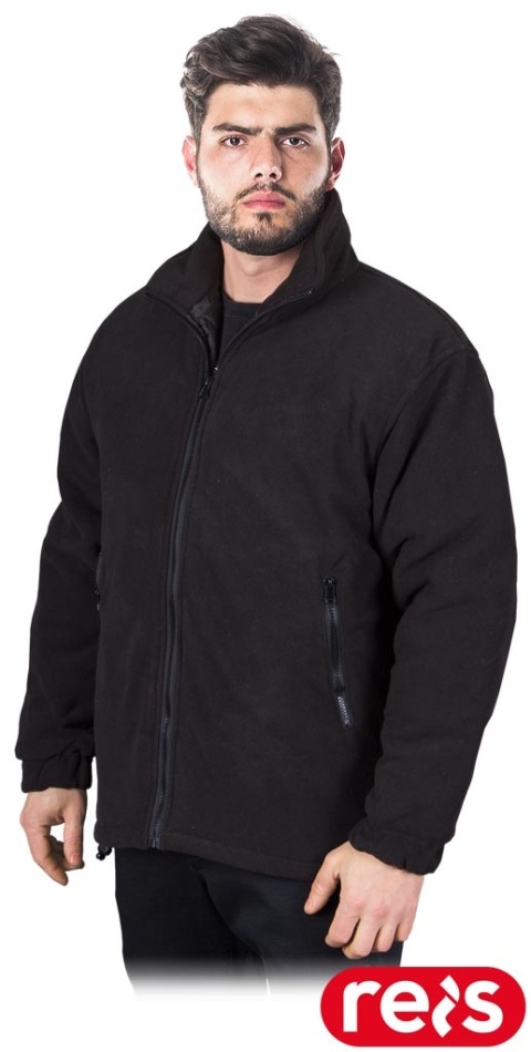 BLUZA OCHRONNA OCIEPLANA Z POLARU POLAREX PIKOWANA PODSZEWKA CZARNY