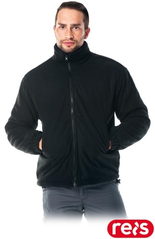 BLUZA OCHRONNA OCIEPLANA Z POLARU POLAREX PIKOWANA PODSZEWKA CZARNY