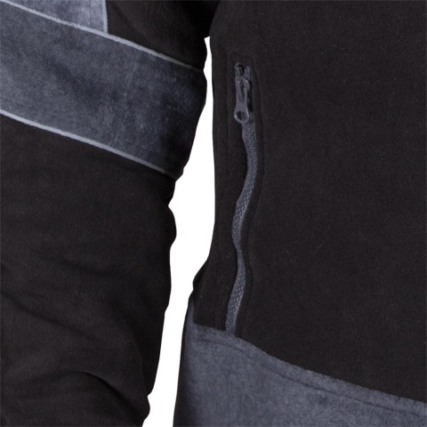 BLUZA OCHRONNA OCIEPLANA Z POLARU POLAREX PIKOWANA PODSZEWKA CZARNY