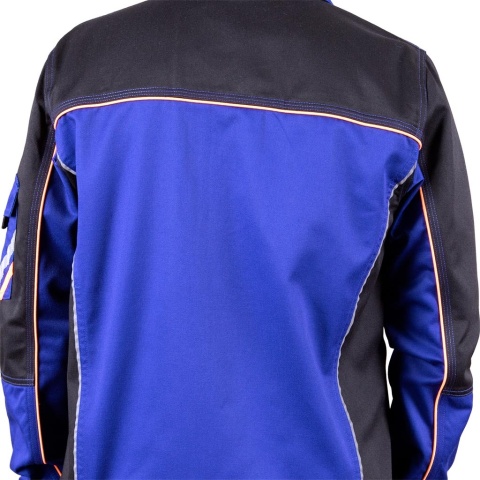 BLUZA OCHRONNA PROX SYSTEM WENTYLACJI, KIESZEŃ NA TELEFON NIEBIESKO-CZARNO-POMARAŃCZOWA