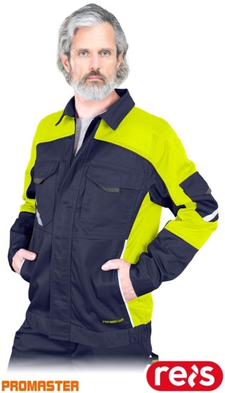 BLUZA OCHRONNA PROX SYSTEM WENTYLACJI, KIESZEŃ NA TELEFON GRANATOWO-ŻÓŁTO-SZARA