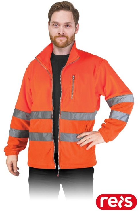 BLUZA OCHRONNA Z POLARU POLSTRIP POMARAŃCZOWA