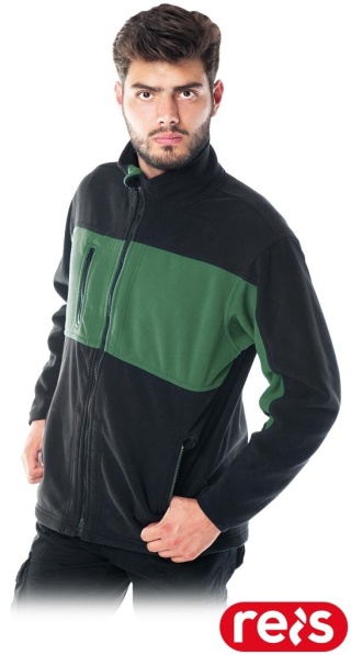 BLUZA Z POLARU OCHRONNA POLAR-DOBLE ZIELONO-CZARNY