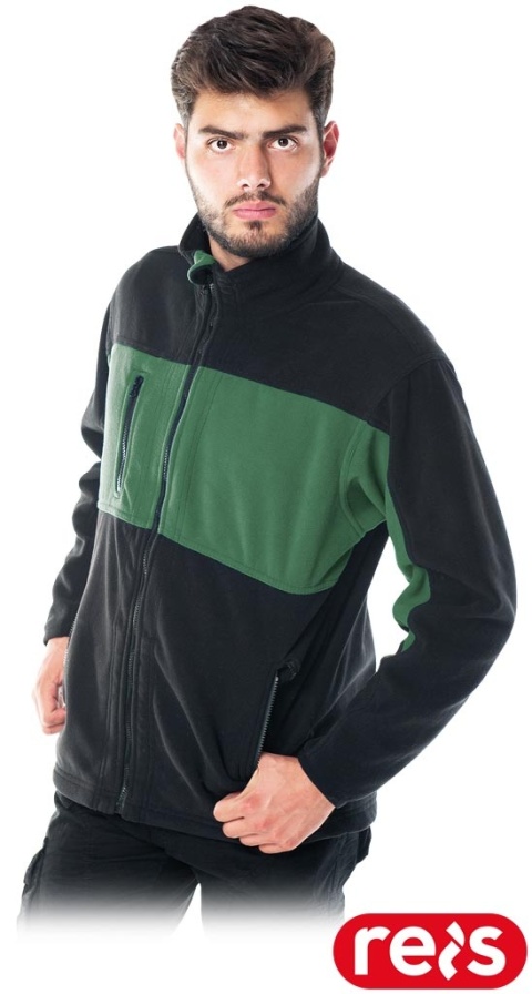 BLUZA Z POLARU OCHRONNA POLAR-DOBLE ZIELONO-CZARNY