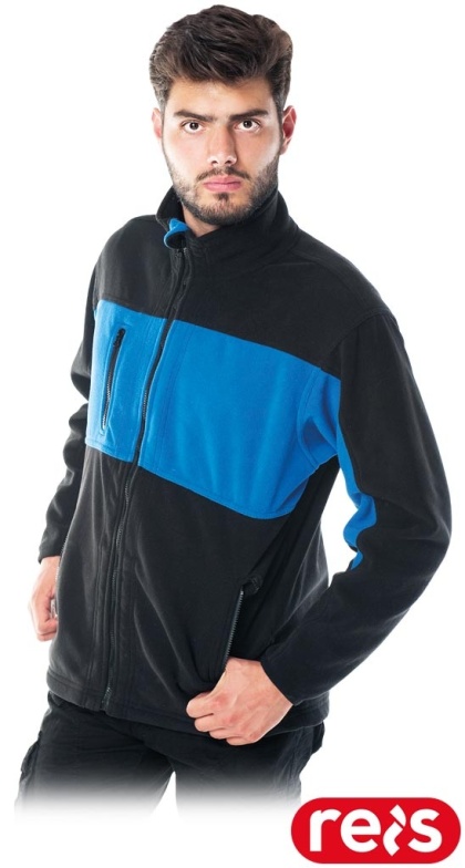 BLUZA Z POLARU OCHRONNA POLAR-DOBLE NIEBIESKO-CZARNY