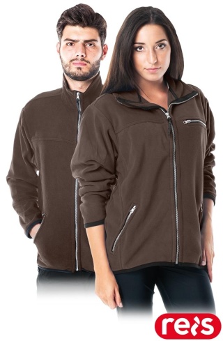 BLUZA Z POLARU OCHRONNA POLAR-HONEY UNISEX BRĄZOWY