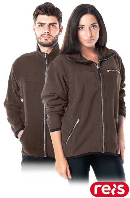 BLUZA Z POLARU OCHRONNA POLAR-HONEY UNISEX BRĄZOWY