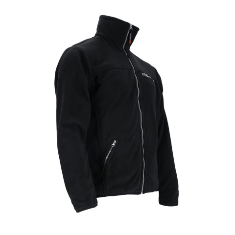 Bluza robocza polarowa HONEY czarna ocieplana na zamek kieszenie BHP UNISEX