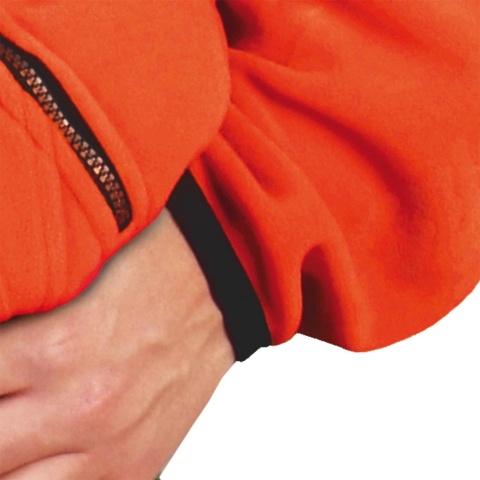 Bluza robocza polarowa HONEY czarna ocieplana na zamek kieszenie BHP UNISEX