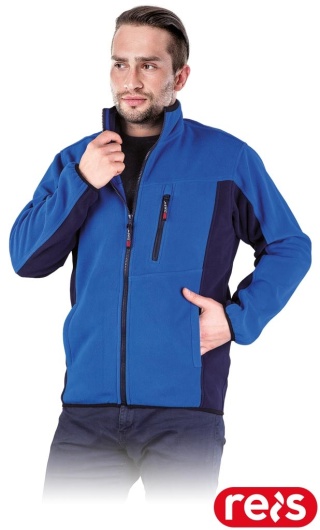 BLUZA Z POLARU OCHRONNA POLAR-TWIN POLAR NIEBIESKO-GRANATOWY