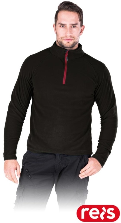 BLUZA Z POLARU OCHRONNA POLMENKS POLAR CZARNY