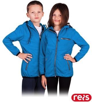BLUZA Z POLARU POLAR-KIDS POLAR Z KAPTUREM NIEBIESKI