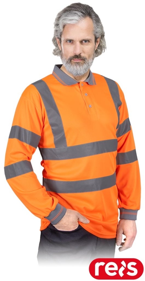 KOSZULKA POLO Z SIATKI OCHRONNA POLO-FLUO POMARAŃCZOWA