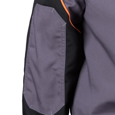 KURTKA OCHRONNA OCIEPLANA ZIMOWA, MĘSKA PRO-WIN SZARO-CZARNO-POMARAŃCZOWA