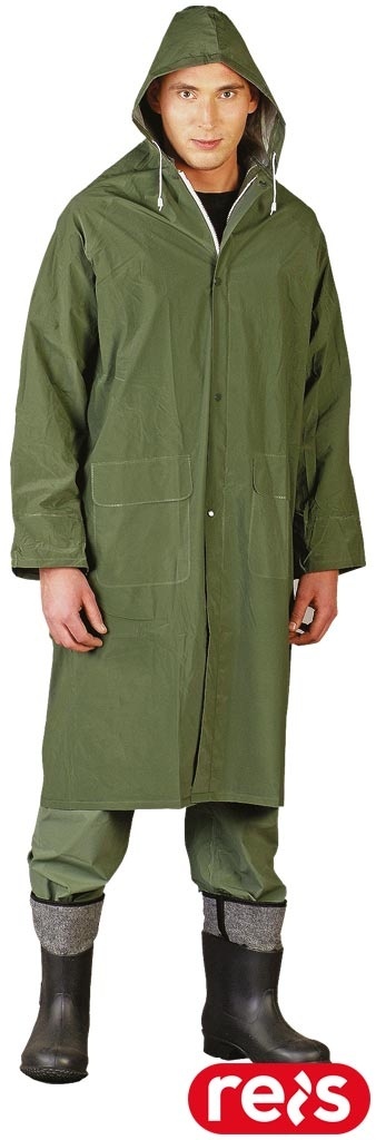 PŁASZCZ OCHRONNY PRZECIWDESZCZOWY PPD Z KAPTUREM ZIELONY