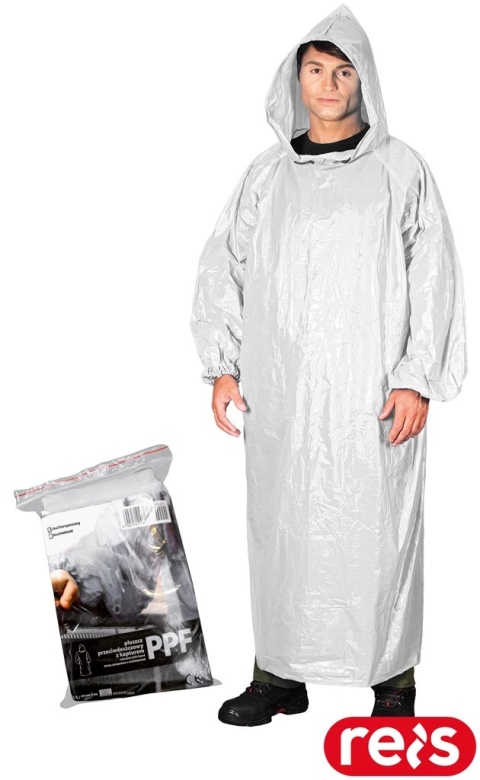 PŁASZCZ OCHRONNY PRZECIWDESZCZOWY PPF BIAŁY