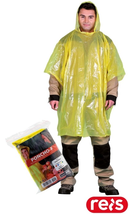 PELERYNA PONCZO OCHRONNE PRZECIWDESZCZOWE ŻÓŁTE