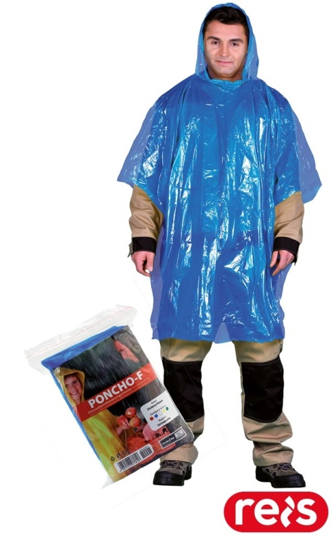 PELERYNA PONCZO OCHRONNE PRZECIWDESZCZOWE NIEBIESKIE