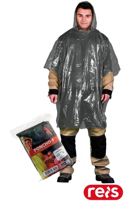 PELERYNA PONCZO OCHRONNE PRZECIWDESZCZOWE CZARNE