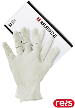 RĘKAWICE LATEKSOWE RALATEX PUDROWANE