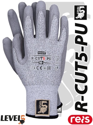 RĘKAWICE OCHRONNE R-CUT5-PU 12PAR