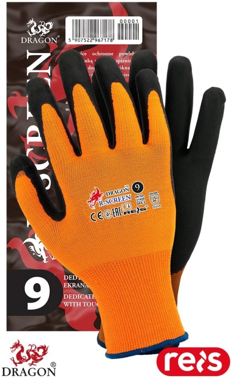 RĘKAWICE OCHRONNE R-SCREEN DO PRAC Z EKRANAMI DOTYKOWYMI 12PAR