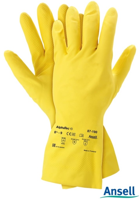 RĘKAWICE OCHRONNE RAECONOH87-190 FLOKOWANE BAWEŁNĄ ŻÓŁTE 12PAR