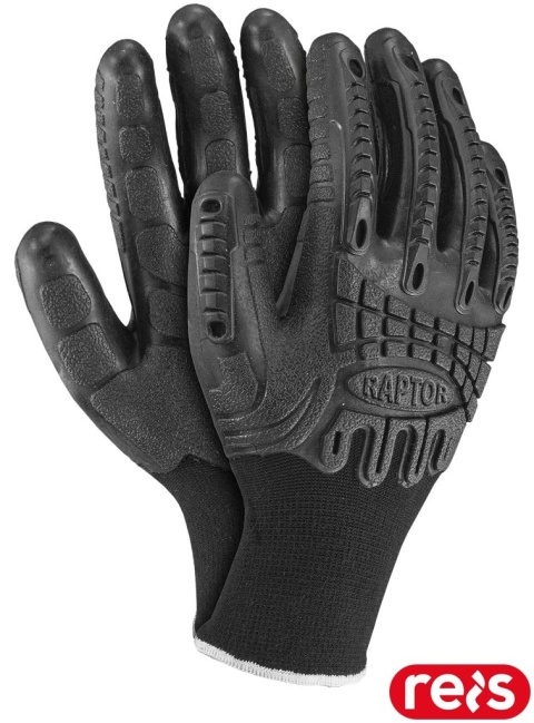 RĘKAWICE OCHRONNE RAPTOR GRUBA POWŁOKA NA KOSTKACH I PALCACH