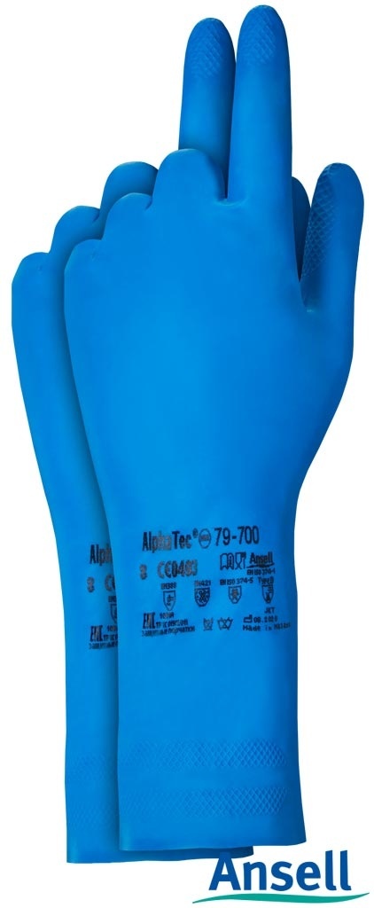 RĘKAWICE OCHRONNE RAVIRTEX79-700 CHEMIKALIA, ŻYWNOŚĆ 12PAR