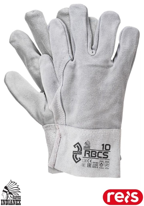RĘKAWICE OCHRONNE RBCS SKÓRA BYDLĘCA DWOINA 12PAR