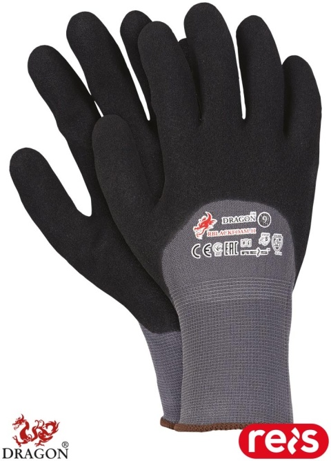 RĘKAWICE OCHRONNE RBLACKFOAM-H SPIENIONY NITRYL 12PAR