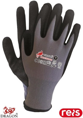 RĘKAWICE OCHRONNE RBLACKFOAM ELASTYCZNE ODPORNE NA SMARY I OLEJE , 12PAR