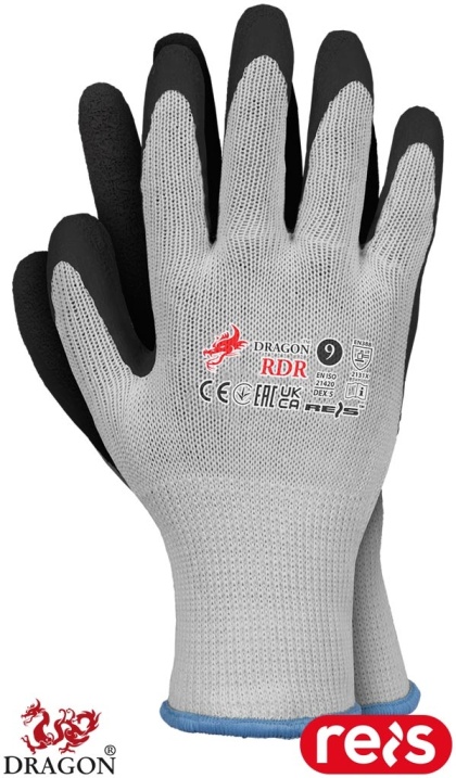 RĘKAWICE OCHRONNE RDR DO PRACY NA BUDOWIE, TRUDNOŚCIERALNE, 12PAR